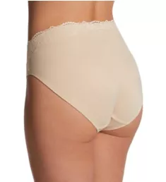 Passion For Comfort Hi-Cut Brief Panty Soft Taupe w/ Lace 6