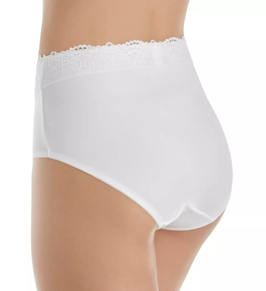 Passion For Comfort Hi-Cut Brief Panty White w/ Lace 6