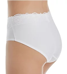 Passion For Comfort Hipster Panty White w/ Lace 6