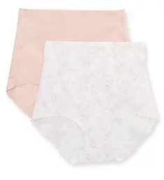 EasyLite Shaping Brief Panty - 2 Pack Floral Print/Hush Pink S