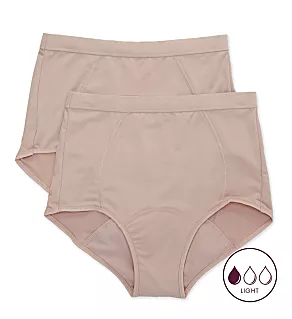 Light Leak Protection Brief - 2 Pack Evening Blush M