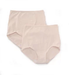 Light Control Stretch Cotton Brief Panty - 2 Pack Bliss Pink/Bliss Pink M
