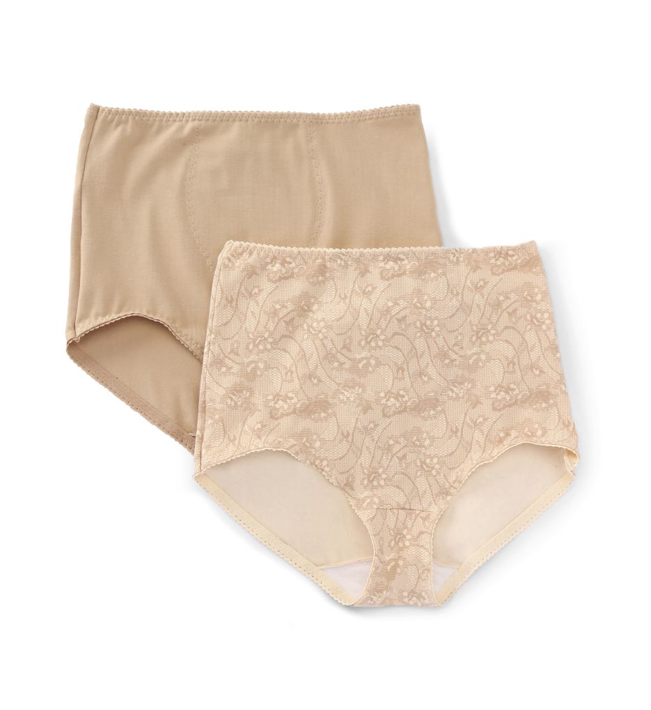 Light Control Stretch Cotton Brief Panty - 2 Pack-acs