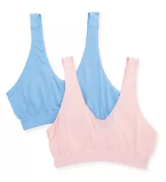 Comfort Revolution Microfiber Crop Bra - 2 Pack