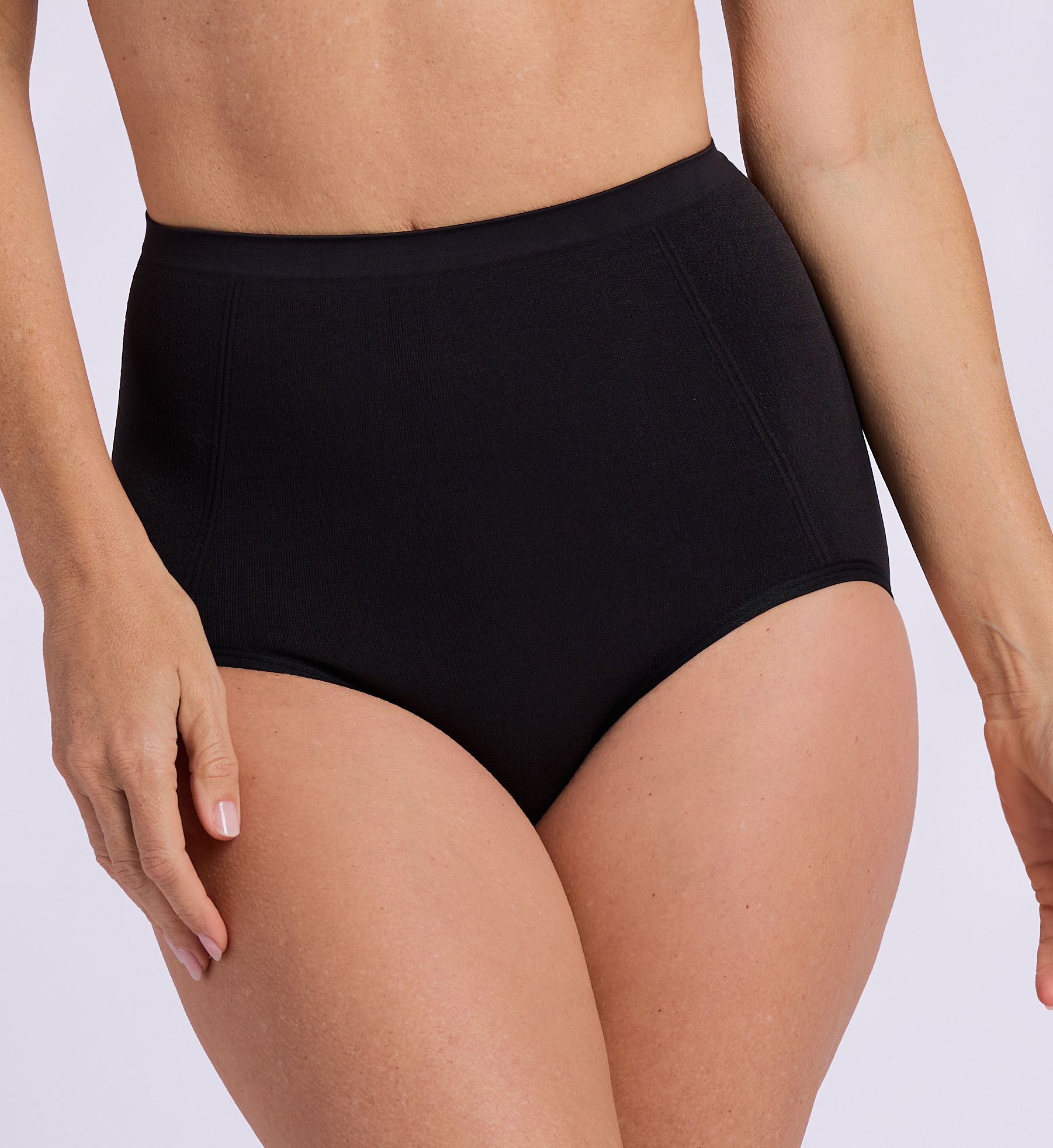 Bali Ultra Control Shaping Brief Panty - 2 Pack Black/Black XL  - Image 1