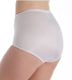 Jacquard Tummy Panel Shaping Brief Panty - 2 Pack White/White L