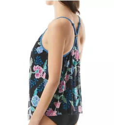 Floral Fantasy Kerry Mesh Layer Tankini Swim Top