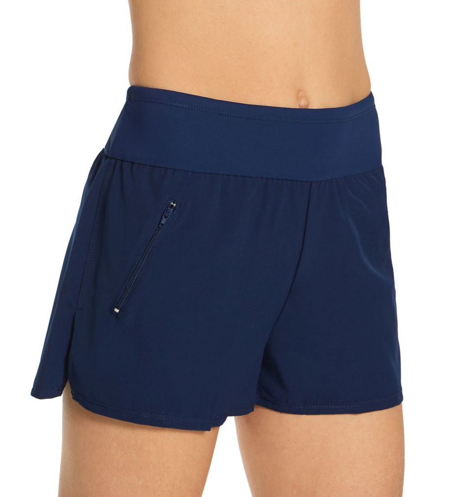 Paloma Beach April Stretch Woven Beach Swim Short-acs