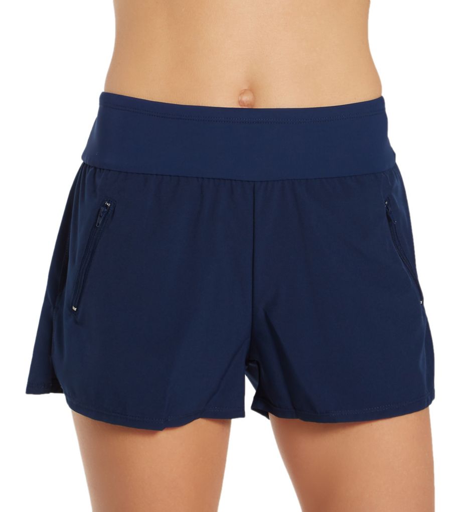 Paloma Beach April Stretch Woven Beach Swim Short-fs