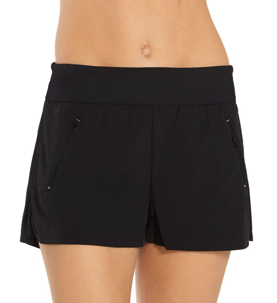 Paloma Beach April Stretch Woven Beach Swim Short-fs