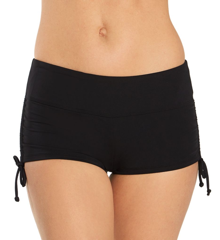 Paloma Beach Blake Side Tie Short Swim Bottom-fs