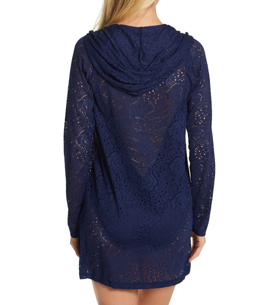 Crochet Soleil Indra Hood Zip Up Swim Cover Up-bs