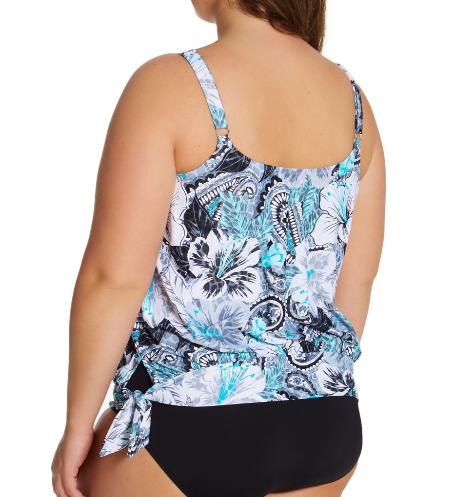 Bohemian Bloom Sarah Side Tie Tankini Swim Top