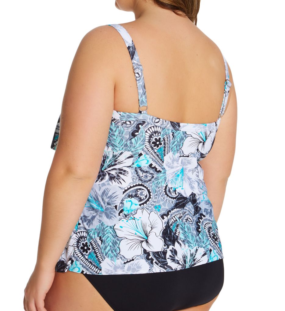 Bohemian Bloom Jane Ruffle Tankini Swim Top