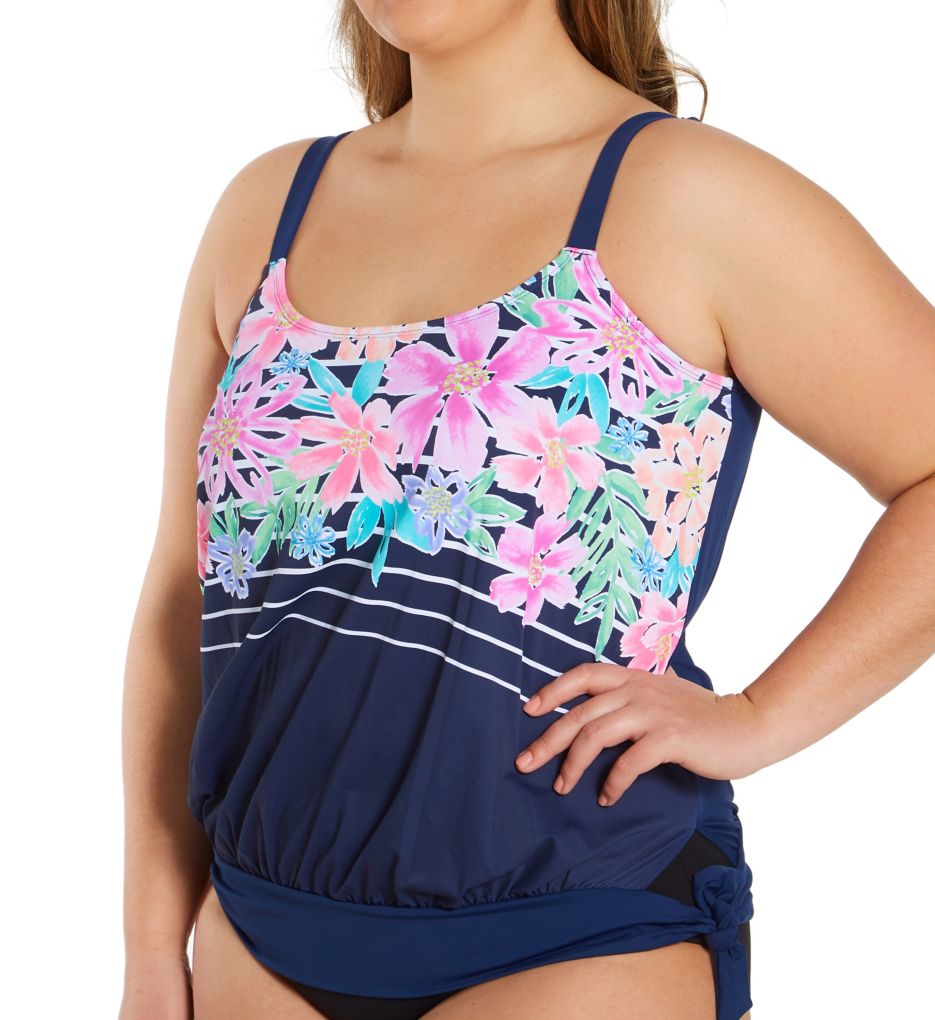 Between The Lines Sarah Side Tie Tankini Swim Top