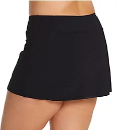 Plus Size Paloma Beach Emma Pull On Swim Skirt Black 16W