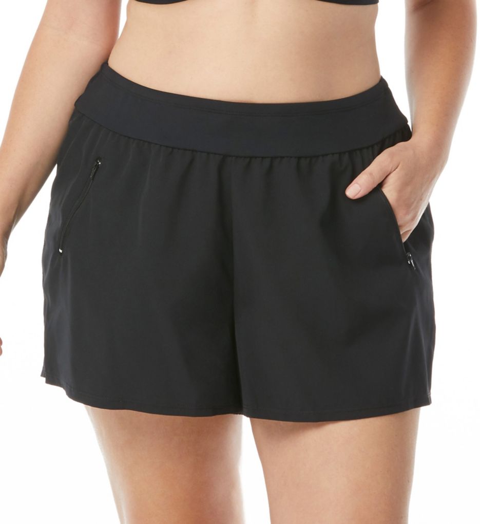 Paloma Beach April Stretch Woven Plus Swim Short-fs