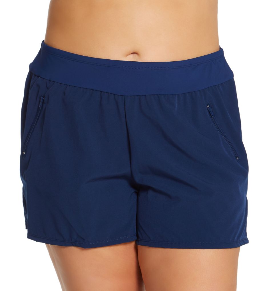 Paloma Beach April Stretch Woven Plus Swim Short-fs