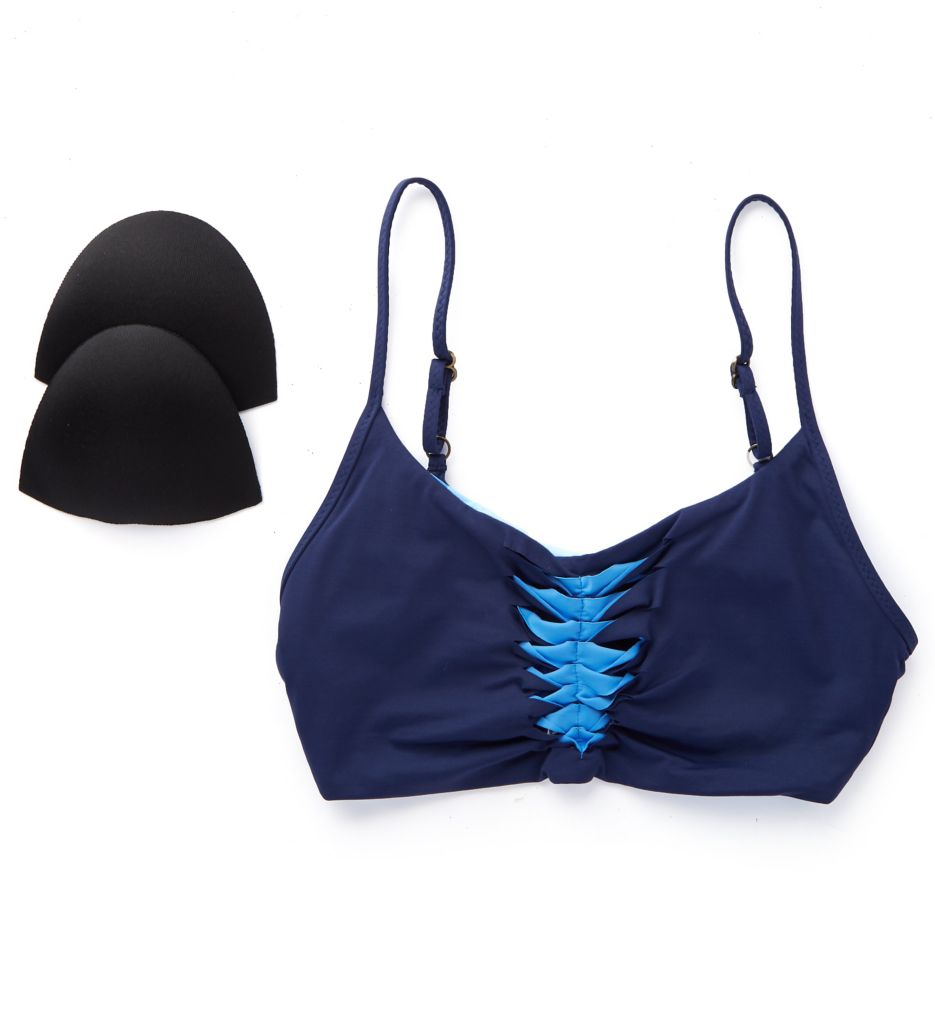 Origami Cut Out Crop Bikini Swim Top-cs2