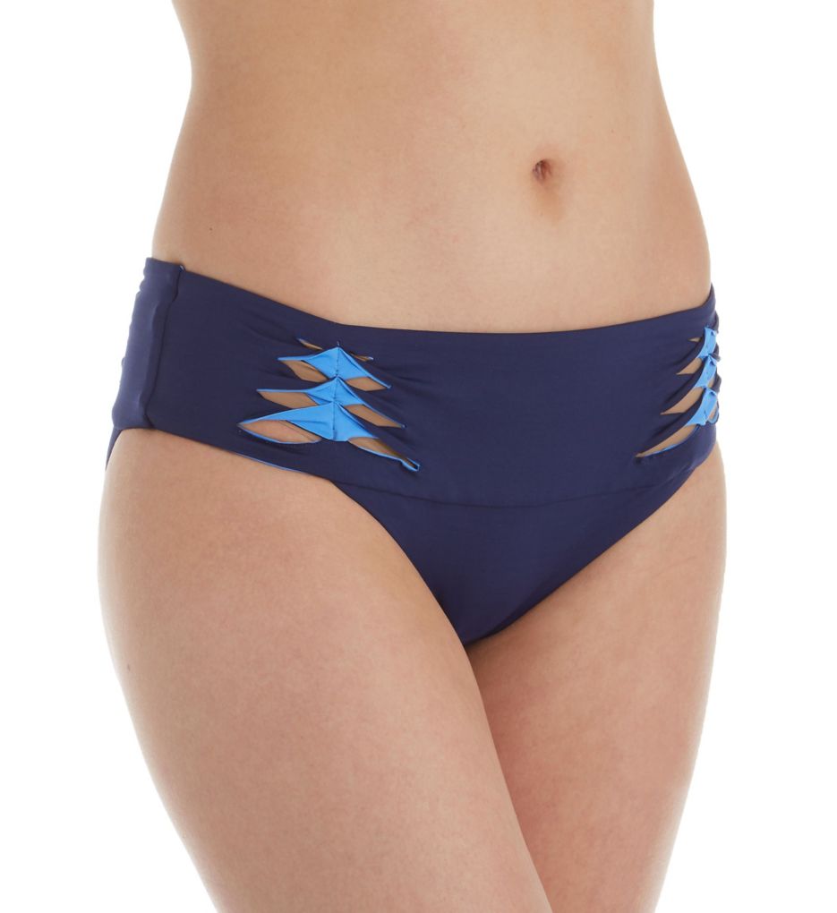 Origami Banded Cut Out Hipster Swim Bottom-acs