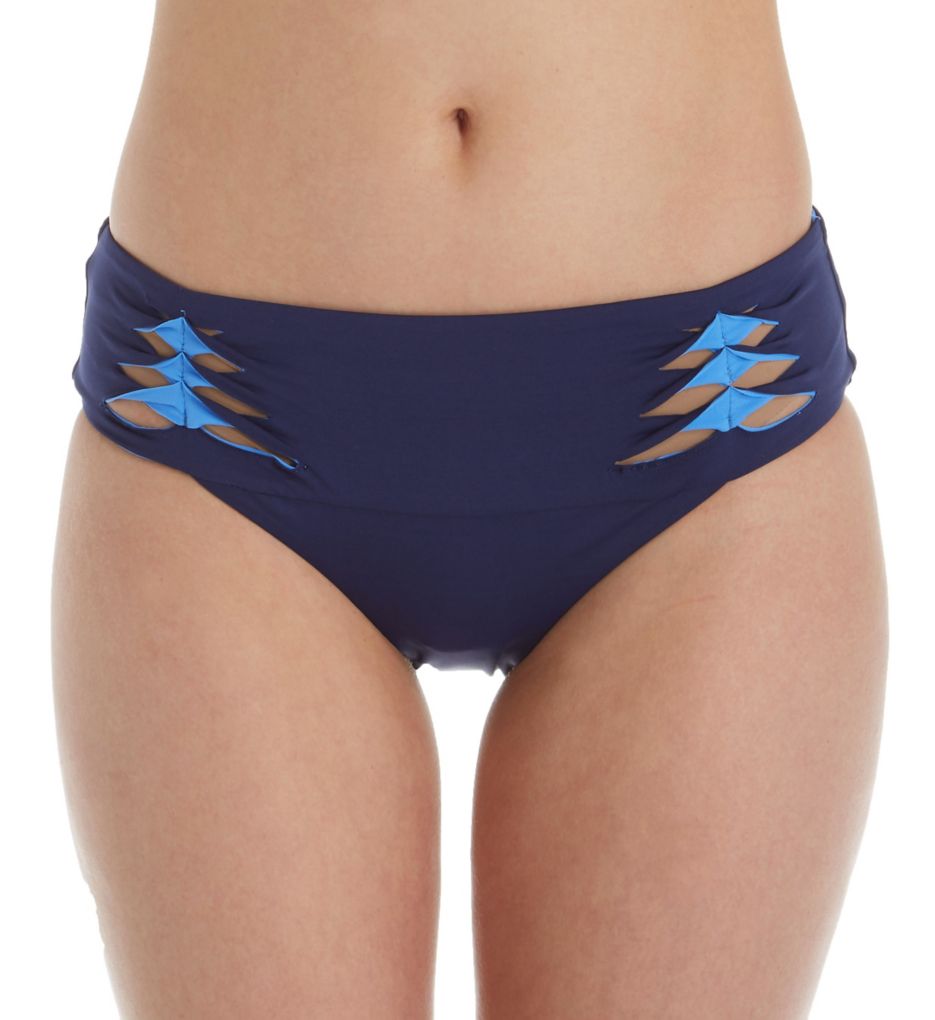 Origami Banded Cut Out Hipster Swim Bottom-fs