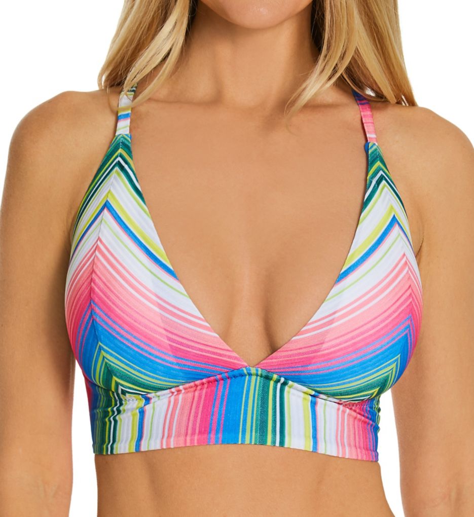 Becca Santa Catarina Skyler Halter Swim Top Multi L  - Image 1