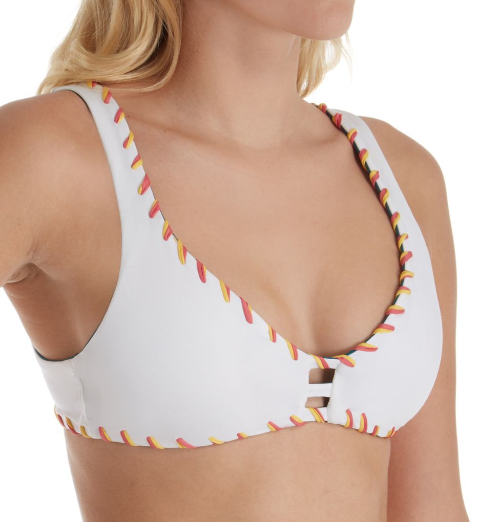 Camille Tie Back Reversible Bikini Swim Top-cs1