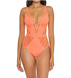 Color Play Show & Tell Plunge One Piece Swimsuit
