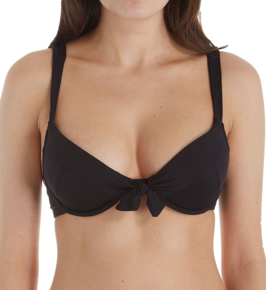 Becca Swimwear Core Demi Basic Coverage Tie Side Bikini Bottom –