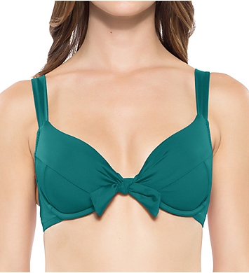 Becca Color Code Tie Front Underwire Bikini Swim Top