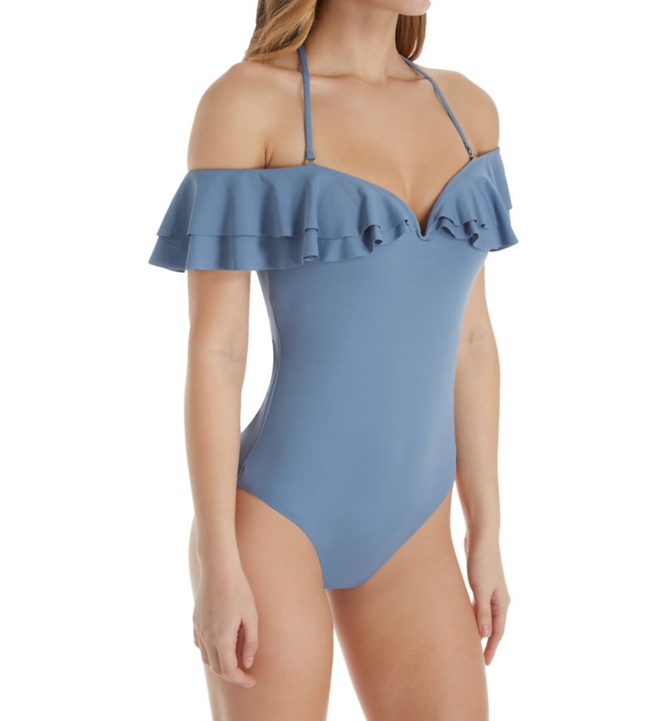 Color Splash Off The Shoulder One Piece Swimsuit-acs