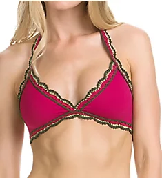 Medina Halter Bikini Swim Top Raspberry S