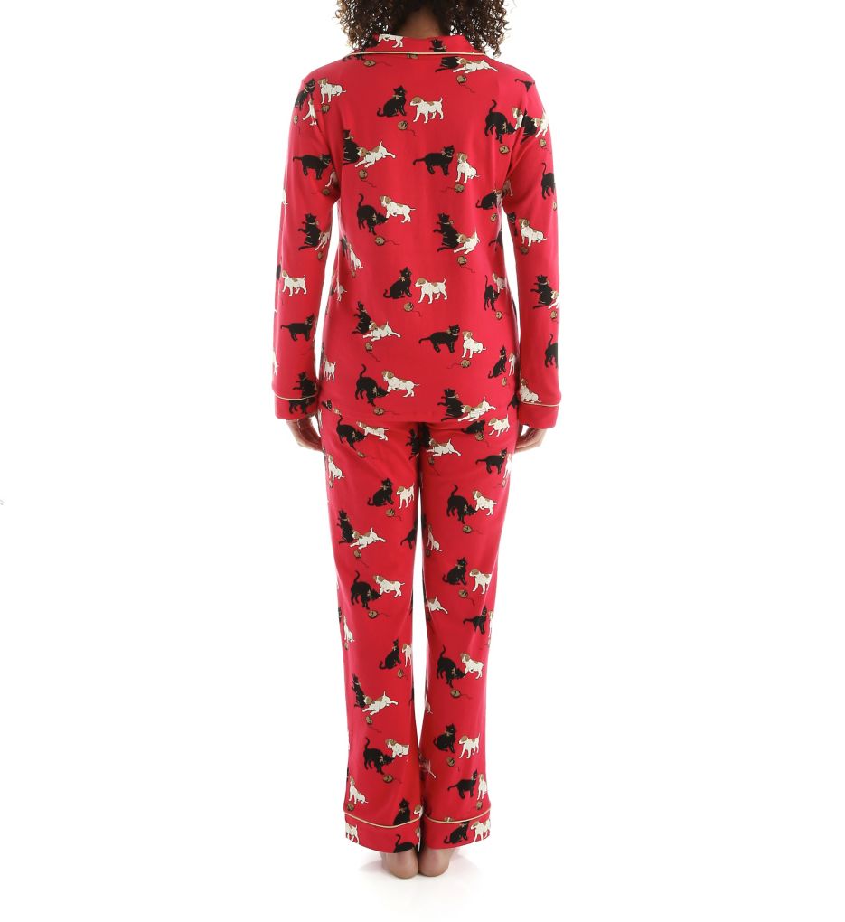 Red Cats And Dogs Long Sleeve Classic PJ Set