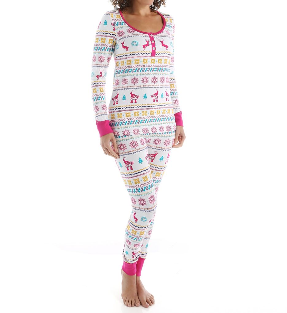 Partridge Fair Isle Long Sleeve Henley PJ Set-acs