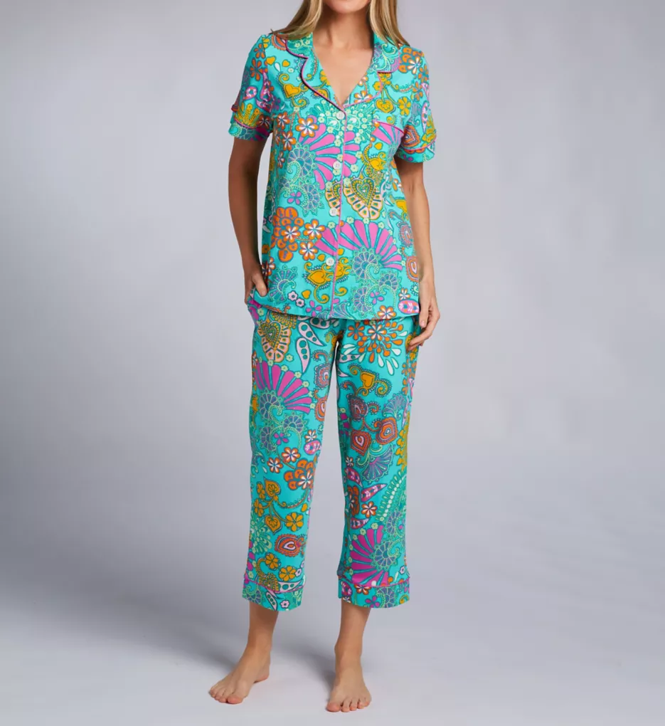 BedHead Pajamas Trina Turk Organic Cotton Cropped PJ Set 270020 - Image 1