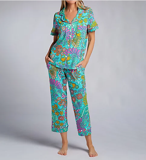 BedHead Pajamas Trina Turk Organic Cotton Cropped PJ Set 270020