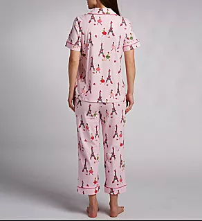 Organic Cotton Tres Chic Cropped Classic PJ Set Tres Chic M