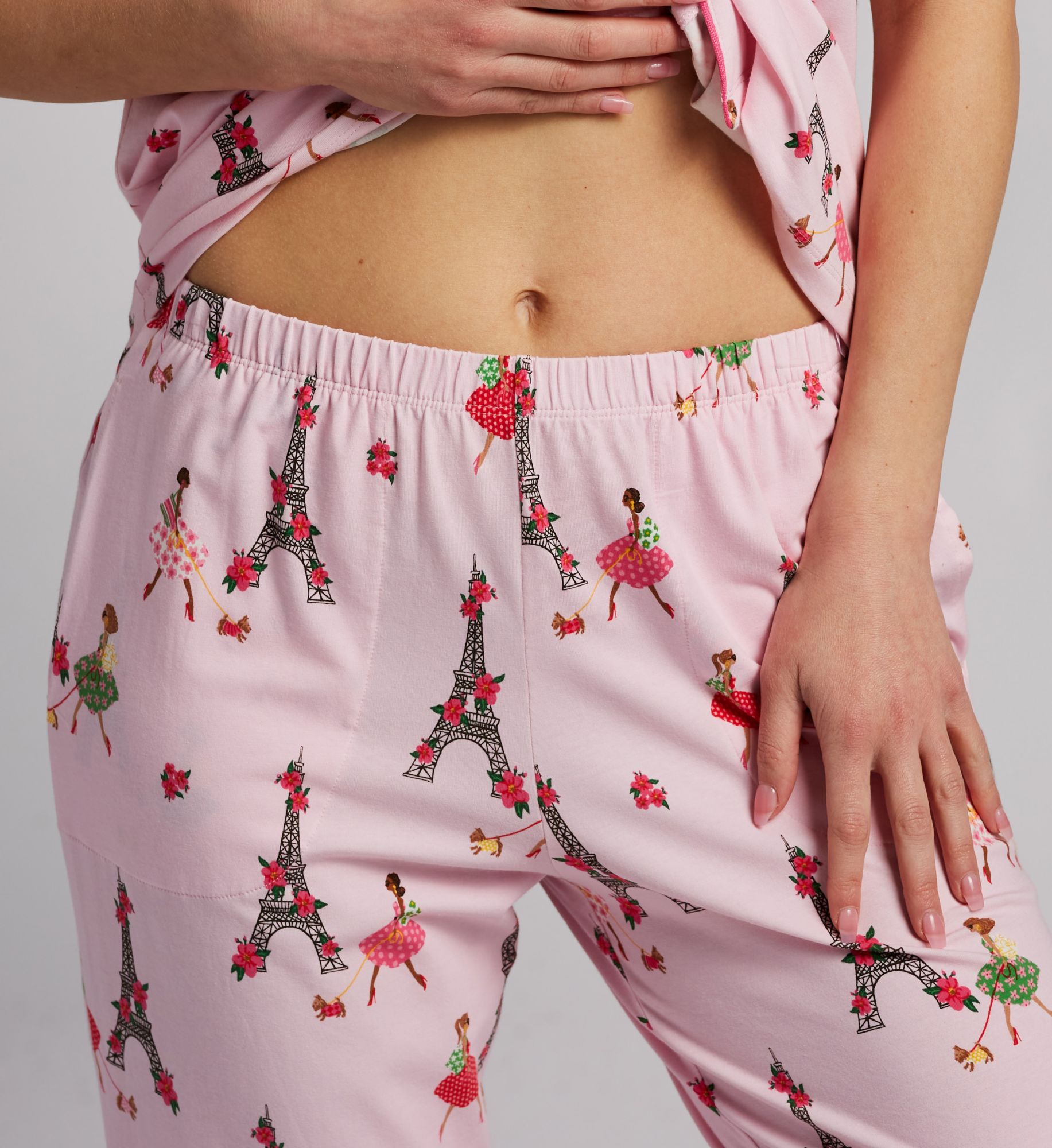 BedHead Pajamas Organic Cotton Tres Chic Cropped Classic PJ Set 270080 - Image 3
