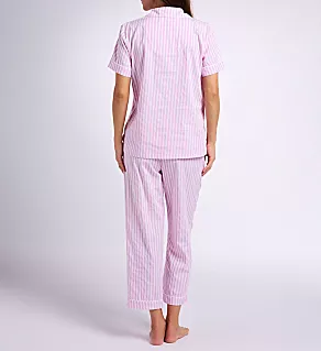 3D Stripe Short Sleeve Crop PJ Set
