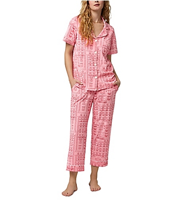 BedHead Pajamas Grand Hotel Short Sleeve Classic Cropped PJ Set 2727113