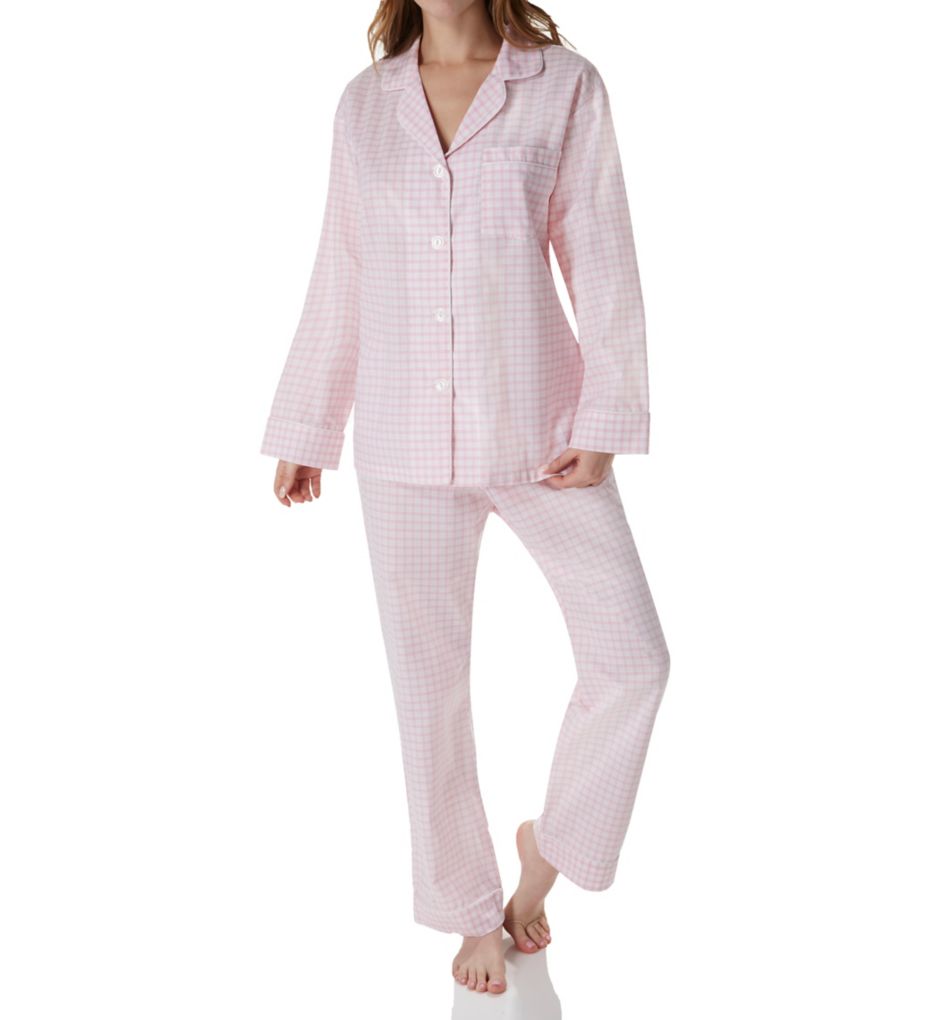 Pink Almost Gingham Long Sleeve PJ Set-acs