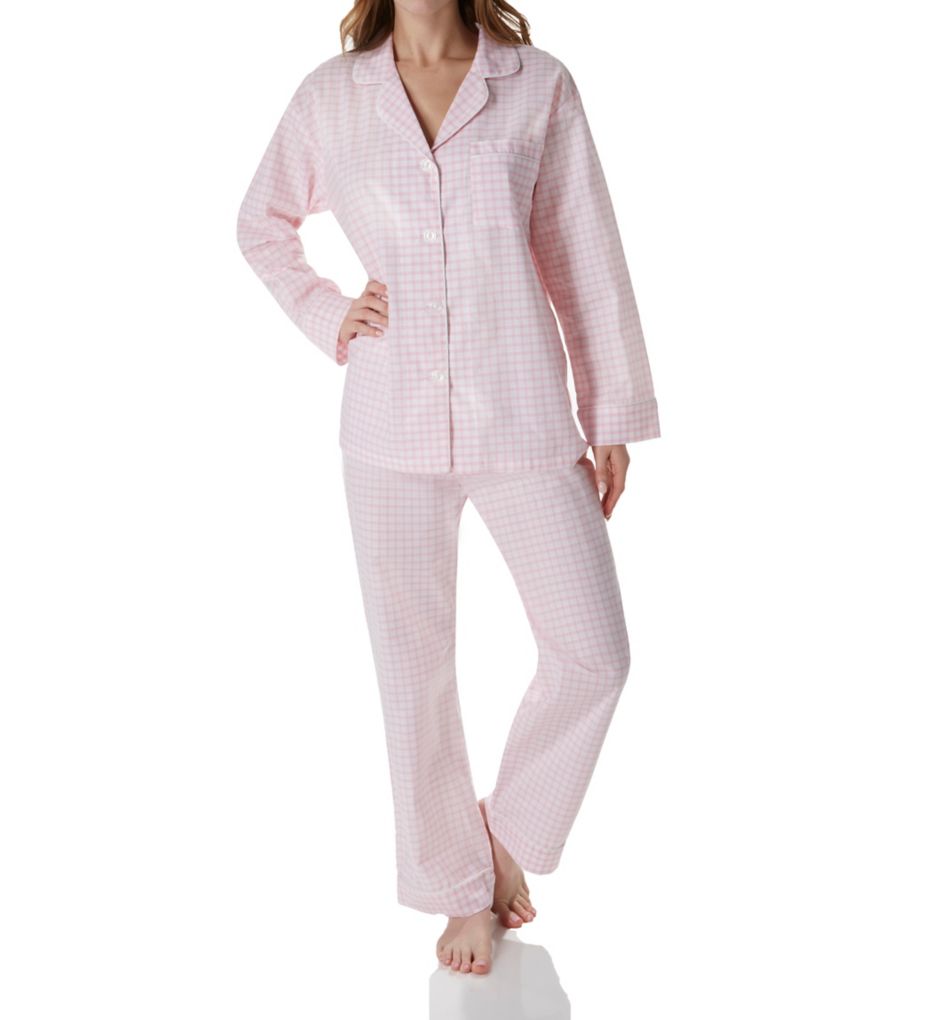 Pink Almost Gingham Long Sleeve PJ Set-fs