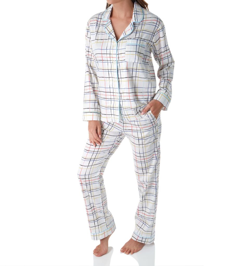 Modern Plaid Long Sleeve PJ Set-acs