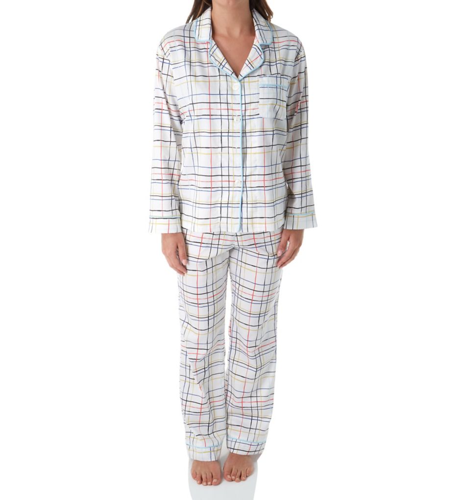 Modern Plaid Long Sleeve PJ Set-fs