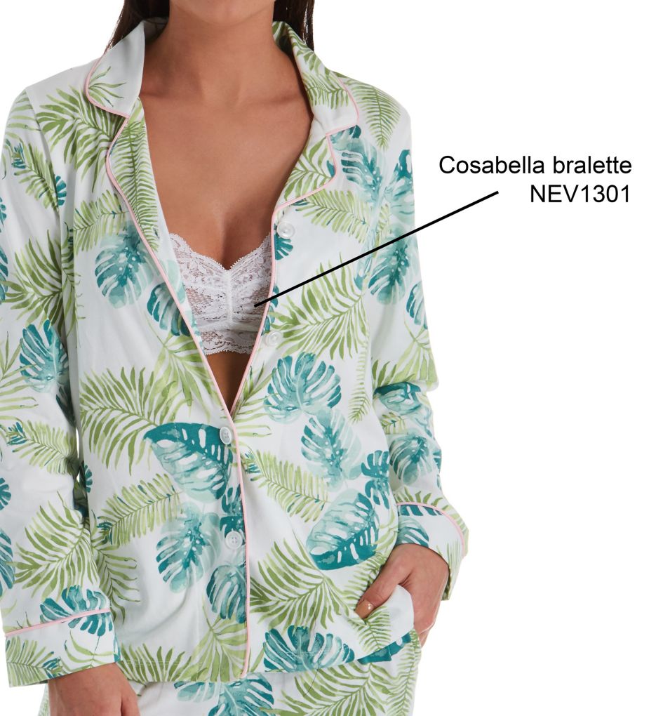 Island Palm Long Sleeve PJ Set-cs1