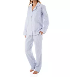 3D Stripe Long Sleeve Classic PJ Set Blue S