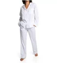 3D Stripe Long Sleeve Classic PJ Set White S