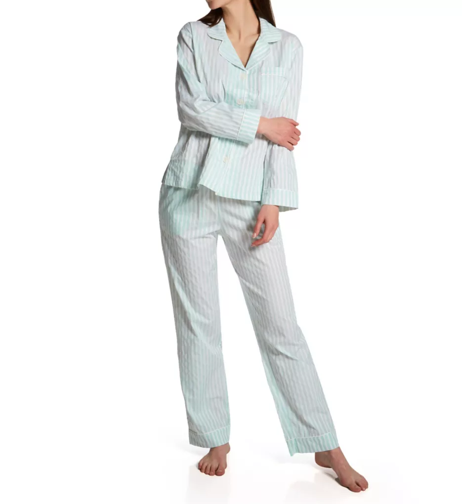 BedHead Pajamas Mint 3D Stripe Long Sleeve Classic PJ Set 2927121 - Image 1
