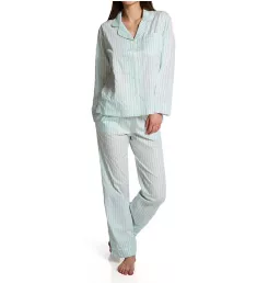 Mint 3D Stripe Long Sleeve Classic PJ Set