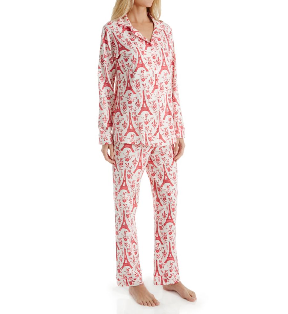 Poinsettia Eiffel Long Sleeve PJ Set-acs